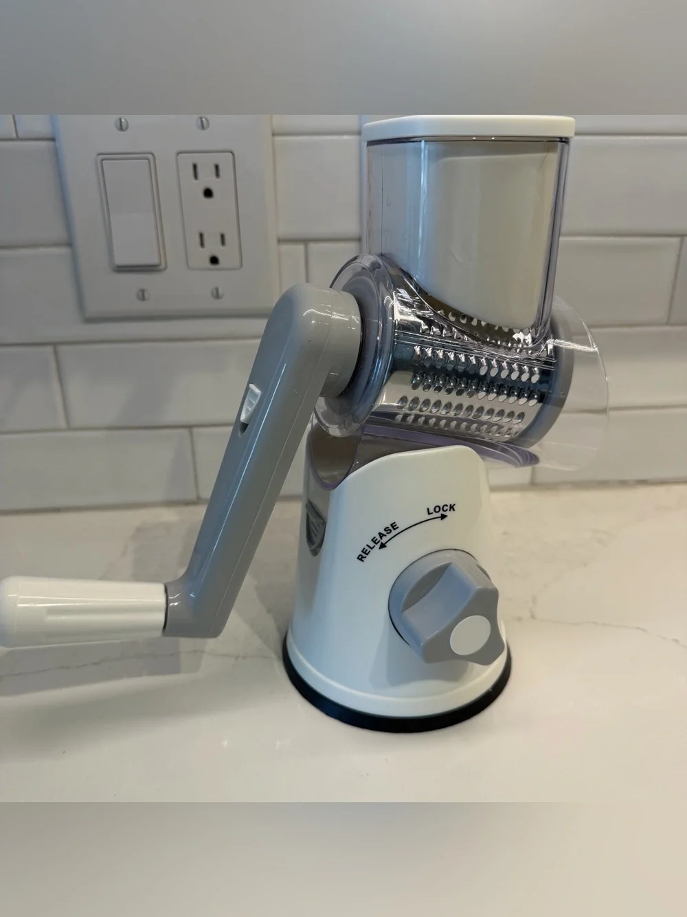 Rotary Cheese Grater with Hand Crank, Kitchen Shredder, USED ONCE!